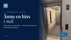 Hissmodernisering Karlstad – ny hisskorg på Järnvägsgatan 6